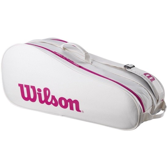 Torba tenisowa Wilson Advantage 6 Off White/ Pink