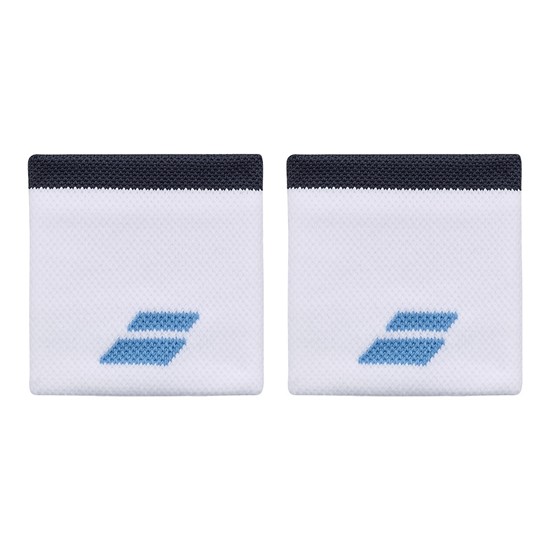 Frotka tenisowa Babolat Logo Wristband 2x Wht/Bl